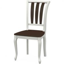 Стул Кабриоль, Жесткий, Эмаль белая/Орех темный, 100379 Аврора Стул Кабриоль, Жесткий, Эмаль белая/Орех темный, 100379 Аврора
