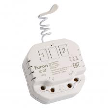 Контроллер для управления осветительным оборудованием на 2 канала LD313, компактный, радиочастотный, с напряжением 230V, максимальная суммарная мощность активной нагрузки (ЛОН) 1200Вт, максимальная суммарная мощность смешанной нагрузки (LED) 500Вт, цвет белый, IP20. Контроллер подключается к сети 230V и устройству, которым вы хотите управлять, например, к люстре. Для передачи сигнала используется радиоканал 433 МГц, что позволяет размещать выключатели (TM81, TM82, TM83, TM84, TM85, TM91, TM92, TM93) в любом удобном месте и перемещать их по мере необходимости. Все, что необходимо сделать – это установить контроллер в разрыв фазы, «привязать» нужную клавишу к контроллеру и установить или использовать как пульт. Допустимое расстояние между контроллером и пультом до 80м. без перекрытий и до 20 м. с перекрытиями. Преимущество беспроводной системы заключается в том, что выключатель системы работает без батареек на основе пьезоэлемента. Устройства можно объединить в одну систему. Контроллер для управления осветительным оборудованием на 2 канала LD313, компактный, радиочастотный, с напряжением 230V, максимальная суммарная мощность активной нагрузки (ЛОН) 1200Вт, максимальная суммарная мощность смешанной нагрузки (LED) 500Вт, цвет белый, IP20. Контроллер подключается к сети 230V и устройству, которым вы хотите управлять, например, к люстре. Для передачи сигнала используется радиоканал 433 МГц, что позволяет размещать выключатели (TM81, TM82, TM83, TM84, TM85, TM91, TM92, TM93) в любом удобном месте и перемещать их по мере необходимости. Все, что необходимо сделать – это установить контроллер в разрыв фазы, «привязать» нужную клавишу к контроллеру и установить или использовать как пульт. Допустимое расстояние между контроллером и пультом до 80м. без перекрытий и до 20 м. с перекрытиями. Преимущество беспроводной системы заключается в том, что выключатель системы работает без батареек на основе пьезоэлемента. Устройства можно объединить в одну систему.