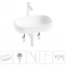 КЕРАМИЧЕСКАЯ РАКОВИНА. Вследствие обжига керамики при температуре 1250° С образуется плотная трехслойная фарфоровая структура, которая придает прочность и обеспечивает белизну как внутренней, так и внешней поверхности умывальника.ДОННЫЙ КЛАПАН CLICK-CLACK. Донный клапан из высококачественной латуни отличается прочностью, устойчив к коррозии и повреждениям. Заглушка клапана служит барьером от попадания мелких предметов в сливное отверстие раковины, а удобная разборная конструкция позволяет прочищать механизм от возможных загрязнений за считанные минуты.МЕТАЛЛИЧЕСКИЙ СИФОН. Латунный сифон Drainage System обладает высокой устойчивостью к перепадам температур и давления. Декоративное покрытие не подвержено выцветанию и воздействию коррозии. Регулировка длины патрубка способствует беспроблемной установке при нестандартном расположении коммуникаций.ВЫСОКИЙ ОТДЕЛЬНОСТОЯЩИЙ СМЕСИТЕЛЬ. Литой корпус смесителя из латуни выдерживает перепады давления и противостоит гидроударам. Прочные гибкие шланги из каучука в металлической оплетке и качественная опрессовка INNOpex обеспечивают герметичность соединений.УГЛОВЫЕ ВЕНТИЛИ (2 шт). Латунные вентили не подвержены износу и устойчивы к температурным нагрузкам. Бесшовный корпус и прочное резьбовое соединение гарантируют полную герметичность подключения.МНОГОСЛОЙНАЯ УПАКОВКА. Все компоненты набора тщательно упакованы в заводскую тару с надежной фиксацией от случайного смещения и повреждения продукции в процессе транспортировки. КЕРАМИЧЕСКАЯ РАКОВИНА. Вследствие обжига керамики при температуре 1250° С образуется плотная трехслойная фарфоровая структура, которая придает прочность и обеспечивает белизну как внутренней, так и внешней поверхности умывальника.ДОННЫЙ КЛАПАН CLICK-CLACK. Донный клапан из высококачественной латуни отличается прочностью, устойчив к коррозии и повреждениям. Заглушка клапана служит барьером от попадания мелких предметов в сливное отверстие раковины, а удобная разборная конструкция позволяет прочищать механизм от возможных загрязнений за считанные минуты.МЕТАЛЛИЧЕСКИЙ СИФОН. Латунный сифон Drainage System обладает высокой устойчивостью к перепадам температур и давления. Декоративное покрытие не подвержено выцветанию и воздействию коррозии. Регулировка длины патрубка способствует беспроблемной установке при нестандартном расположении коммуникаций.ВЫСОКИЙ ОТДЕЛЬНОСТОЯЩИЙ СМЕСИТЕЛЬ. Литой корпус смесителя из латуни выдерживает перепады давления и противостоит гидроударам. Прочные гибкие шланги из каучука в металлической оплетке и качественная опрессовка INNOpex обеспечивают герметичность соединений.УГЛОВЫЕ ВЕНТИЛИ (2 шт). Латунные вентили не подвержены износу и устойчивы к температурным нагрузкам. Бесшовный корпус и прочное резьбовое соединение гарантируют полную герметичность подключения.МНОГОСЛОЙНАЯ УПАКОВКА. Все компоненты набора тщательно упакованы в заводскую тару с надежной фиксацией от случайного смещения и повреждения продукции в процессе транспортировки.