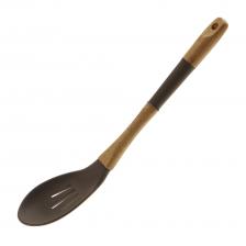 Ложка силиконовая Guffman с прорезями 36 см коричневая Ложка силиконовая Guffman с прорезями 36 см коричневая