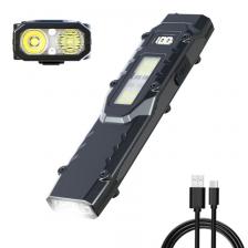 1100LM Портативный перезаряжаемый тактический фонарик 1000 мАч Полимерный аккумулятор IPX44 Водонепроницаемый светодиодный COB-светильник для кемпинга УФ-свет 1100LM Портативный перезаряжаемый тактический фонарик 1000 мАч Полимерный аккумулятор IPX44 Водонепроницаемый светодиодный COB-светильник для кемпинга УФ-свет