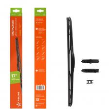 Гибридная щетка стеклоочистителя Щетка стеклоочистителя 430 мм, 17", гибридная, 3 адаптера Airline AWB-H-430 Гибридная щетка стеклоочистителя Щетка стеклоочистителя 430 мм, 17", гибридная, 3 адаптера Airline AWB-H-430