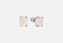 Серьги Серебряные Розовый кварц 2 шт PEPELA JEWELRY Серьги Серебряные Розовый кварц 2 шт PEPELA JEWELRY