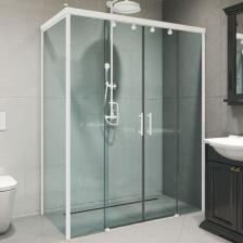 Душевой уголок GuteWetter gwmpslrc865 85x150x200 см, профиль белый матовый, стекло бесцветное закаленное 8/6 мм 4698032871352 Душевой уголок GuteWetter gwmpslrc865 85x150x200 см, профиль белый матовый, стекло бесцветное закаленное 8/6 мм 4698032871352