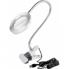 Настольная лупа BRAUBERG на прищепке, с led подсветкой, диаметр 75 мм, увеличение 3 455931 Настольная лупа BRAUBERG на прищепке, с led подсветкой, диаметр 75 мм, увеличение 3 455931