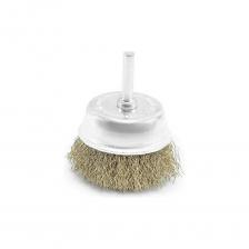 Щетка-крацовка чашка для дрели/шуруповерта это сменная насадка для шлифовальной обработки поверхности. Изготовлена из волнистой стальной проволоки с латунным покрытием 0.3 мм, увеличивающим срок службы. Используется для зачистки поверхностей сложных форм от лакокрасочных покрытий, для удаления ржавчины и других загрязнений перед процессом покраски в щадящем режиме. Щетка-крацовка чашка для дрели/шуруповерта это сменная насадка для шлифовальной обработки поверхности. Изготовлена из волнистой стальной проволоки с латунным покрытием 0.3 мм, увеличивающим срок службы. Используется для зачистки поверхностей сложных форм от лакокрасочных покрытий, для удаления ржавчины и других загрязнений перед процессом покраски в щадящем режиме.