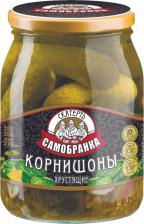 Корнишоны Скатерть-самобранка маринованные хрустящие 370мл Корнишоны Скатерть-самобранка маринованные хрустящие 370мл