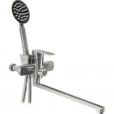 Смеситель д/ванны Damento SEMPLICE BA01.10, шаровый, нержавеющая сталь, излив 350 мм, лейка 3 режимаСовременный и надёжный смеситель, предназначенный для того, чтобы подчеркнуть индивидуальность вашего дома и повысить уровень домашнего комфорта. Модель выполнена из качественной нержавеющей стали и оснащена удобной ручкой управления с керамическим картриджем, что обеспечивает долговечную эксплуатацию и лёгкое обслуживание.Ключевые особенности:Излив плоской формы длиной 350 мм: Создан для эффективного заполнения ванны и максимального комфорта при приеме водных процедур.Механизм переключения режимов подачи воды: Надежный и точный благодаря наличию керамических пластин, обеспечивающих стабильную работу и легкость регулировки.Эксклюзивный дизайн: Простота монтажа и удобство эксплуатации обеспечиваются продуманностью конструкций с декоративными деталями на эксцентриках.Аксессуары в комплекте: Душевой шланг длиной 1,5 метра, душевая лейка (3 режима) и держатель для лейки.Модель идеально подойдёт для тех, кто предпочитает сочетать высокое качество, комфорт и современность дизайна в своем интерьере. Смеситель д/ванны Damento SEMPLICE BA01.10, шаровый, нержавеющая сталь, излив 350 мм, лейка 3 режимаСовременный и надёжный смеситель, предназначенный для того, чтобы подчеркнуть индивидуальность вашего дома и повысить уровень домашнего комфорта. Модель выполнена из качественной нержавеющей стали и оснащена удобной ручкой управления с керамическим картриджем, что обеспечивает долговечную эксплуатацию и лёгкое обслуживание.Ключевые особенности:Излив плоской формы длиной 350 мм: Создан для эффективного заполнения ванны и максимального комфорта при приеме водных процедур.Механизм переключения режимов подачи воды: Надежный и точный благодаря наличию керамических пластин, обеспечивающих стабильную работу и легкость регулировки.Эксклюзивный дизайн: Простота монтажа и удобство эксплуатации обеспечиваются продуманностью конструкций с декоративными деталями на эксцентриках.Аксессуары в комплекте: Душевой шланг длиной 1,5 метра, душевая лейка (3 режима) и держатель для лейки.Модель идеально подойдёт для тех, кто предпочитает сочетать высокое качество, комфорт и современность дизайна в своем интерьере.