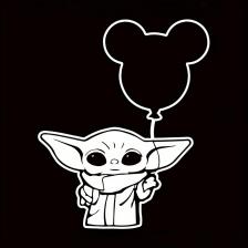 Виниловая наклейка Star Wars Йода Disney Виниловая наклейка Star Wars Йода Disney
