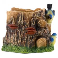 фигура садовая Пень с птичками 17см фигура садовая Пень с птичками 17см