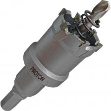 Коронка кольцевая по металлу твердосплавная PROTON предназначена для сверления дрелью отверстий из нержавеющей стали, алюминия, стали, латуни. Для центрирования отверстий используется центрирующее сверло.Коронка кольцевая по металлу PROTON отличается высокой производительностью и улучшенными качественными характеристиками по обработке металла, способна работать в тяжелых условиях.Обработка чугуна, твердых материалов, нержавеющей стали, медь, алюминий.Внимание, изображение товара может отличаться от реального! Верные параметры указаны в технических характеристиках товара. Коронка кольцевая по металлу твердосплавная PROTON предназначена для сверления дрелью отверстий из нержавеющей стали, алюминия, стали, латуни. Для центрирования отверстий используется центрирующее сверло.Коронка кольцевая по металлу PROTON отличается высокой производительностью и улучшенными качественными характеристиками по обработке металла, способна работать в тяжелых условиях.Обработка чугуна, твердых материалов, нержавеющей стали, медь, алюминий.Внимание, изображение товара может отличаться от реального! Верные параметры указаны в технических характеристиках товара.