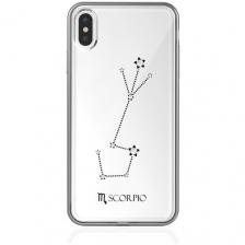 Прозрачный силиконовый чехол с кристаллами Lux для iPhone XS Max Знак зодиака Скорпион Scorpio для Айфон 10С Макс Прозрачный силиконовый чехол с кристаллами Lux для iPhone XS Max Знак зодиака Скорпион Scorpio для Айфон 10С Макс
