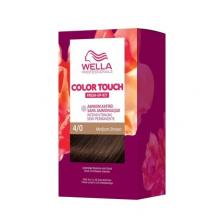 Wella Профессиональная полуперманентная краска для волос Color Touch без аммиака для обновления цвета и покрытия седых волос - набор для корней, включающий маску для волос, средне-коричневый цвет Wella Профессиональная полуперманентная краска для волос Color Touch без аммиака для обновления цвета и покрытия седых волос - набор для корней, включающий маску для волос, средне-коричневый цвет