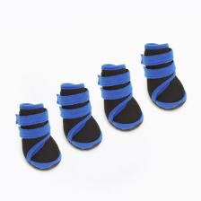 Ботинки высокие для больших собак, набор 4 шт., размер XS (подошва 7x5.1 см), чёрно-синие Ботинки высокие для больших собак, набор 4 шт., размер XS (подошва 7x5.1 см), чёрно-синие