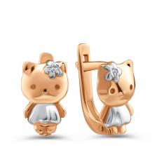 Серебряные серьги с бриллиантами Серебряные серьги с бриллиантами