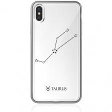 Прозрачный силиконовый чехол с кристаллами Lux для iPhone XS Max Знак зодиака Телец Taurus для Айфон 10С Макс Прозрачный силиконовый чехол с кристаллами Lux для iPhone XS Max Знак зодиака Телец Taurus для Айфон 10С Макс