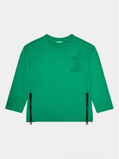 Блуза стандартного кроя United Colors Of Benetton, зеленый Блуза стандартного кроя United Colors Of Benetton, зеленый