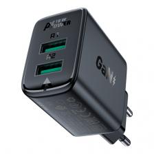 Зарядное устройство ACEFAST A33 QC 18W USB-A+USB-A 2x port charger EU, черный AF-A33-BK Зарядное устройство ACEFAST A33 QC 18W USB-A+USB-A 2x port charger EU, черный AF-A33-BK