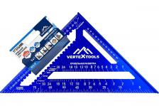 Угольник кровельный универсальный profi 5 в 1, al анодированный, лазерная маркировка vertextools 300 3046-12 Угольник кровельный универсальный profi 5 в 1, al анодированный, лазерная маркировка vertextools 300 3046-12