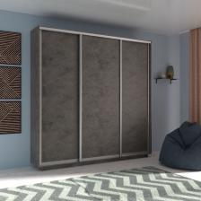 Шкаф купе трёхдверный «Экспресс», 1800x440x2400 мм, ЛДСП, цвет бетон Шкаф купе трёхдверный «Экспресс», 1800x440x2400 мм, ЛДСП, цвет бетон