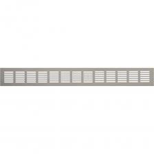 Прямоугольная вентиляционная решетка изготовлена из анодированного алюминия. Используется в качестве внутренней, наружной или переточной решетки. Идеально при монтаже в подоконники для правильного распределения воздуха от центрального отопления, обшивки радиаторов, дверей, мебели. Современный дизайн решетки будет уместен как в минималистичном, так и в классическом интерьере. Прямоугольная вентиляционная решетка изготовлена из анодированного алюминия. Используется в качестве внутренней, наружной или переточной решетки. Идеально при монтаже в подоконники для правильного распределения воздуха от центрального отопления, обшивки радиаторов, дверей, мебели. Современный дизайн решетки будет уместен как в минималистичном, так и в классическом интерьере.