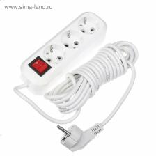 Удлинитель сетевой Smartbuy, 3 розетки, 5 м, 3500 Вт, ПВС 3x1 мм2, 2 USB-A USB-C, 2.1 А, с заземлением, с выключателем, белый Удлинитель сетевой Smartbuy, 3 розетки, 5 м, 3500 Вт, ПВС 3x1 мм2, 2 USB-A USB-C, 2.1 А, с заземлением, с выключателем, белый