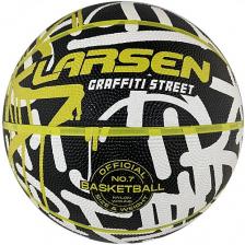 Мяч баскетбольный Larsen RB7 Graffiti Street Black/White/Lime Мяч баскетбольный Larsen RB7 Graffiti Street Black/White/Lime