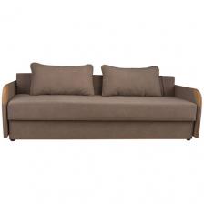 Диван еврокнижка «Компакт Плюс», бежевый велюр, 203*82*50 см, с подлокотниками для гостиной Диван еврокнижка «Компакт Плюс», бежевый велюр, 203*82*50 см, с подлокотниками для гостиной