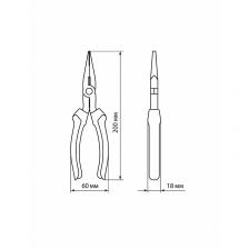 Длинногубцы (тонкогубцы), с пластиковыми рукоятками, углеродистая сталь, 180 мм, серия Гранит TDM, цена за 1 шт Длинногубцы (тонкогубцы), с пластиковыми рукоятками, углеродистая сталь, 180 мм, серия Гранит TDM, цена за 1 шт