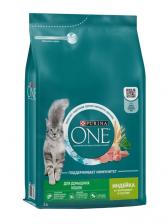 Сухой корм Purina One для домашних кошек, индейка/злаки, 3 кг Сухой корм Purina One для домашних кошек, индейка/злаки, 3 кг
