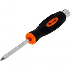 Ударная отвертка оснащена удобной рукояткой и специальным наконечником для вращения при помощи гаечного ключа. Прочный стержень выдерживает значительное усилие за счет использования сплава из хром-молибден-ванадия. Ударная отвертка оснащена удобной рукояткой и специальным наконечником для вращения при помощи гаечного ключа. Прочный стержень выдерживает значительное усилие за счет использования сплава из хром-молибден-ванадия.