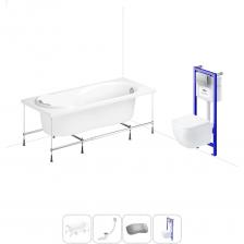 Комплексное предложение для обустройства ванной комнаты по специальной цене. Каждый элемент набора продуман и отвечает лучшим сантехническим решениям для ежедневного комфорта, максимальной гигиены и гарантирует надежный и безопасный монтаж. ВАННА ИЗ ЛИТЬЕВОГО АКРИЛА ОТ LAVINIA BOHO Акриловая ванна Easter Pro производится в трех размерах: 150*70, 160*70 и 170*75 см. Анатомическая форма чаши повторяет изгибы человеческого тела и позволяет расположиться в купели в естественном и удобном положении. Мягкий изгиб изголовья и эргономичные подлокотники обеспечивают дополнительный комфорт. Глубина чаши 42 см оптимальна для купания детей, принятия ванны и душа взрослыми. На широких угловых площадках можно размещать средства гигиены. Усиленный армированный корпус ванны отлично сохраняет форму и не деформируется при нагрузках и наполнении чаши горячей водой. ПРОЧНЫЙ КАРКАС ИЗ СТАЛИ Ванна монтируется на усиленный стальной каркас и стабилизируется креплениями к стене. Конструкция надежно фиксирует чашу и равномерно распределяет динамическую нагрузку до 500 кг. Регулировка опор по высоте нивелирует перепады уровня пола на различных поверхностях. СИФОН С ПОВЫШЕННОЙ ФУНКЦИОНАЛЬНОСТЬЮ Автоматический слив-перелив Useful Extras от Wellsee с донным клапаном click-clack и съемной накладкой на перелив изготовлен из полипропилена повышенной прочности. Накладка на перелив и крышка донного клапана выполнены из латуни. Функция верхней очистки позволяет с легкостью устранять возможные засоры, а плоский гидрозатвор служит барьером для неприятных канализационных газов и занимает минимум места под ванной. ПОДГОЛОВНИК НА САМОКЛЕЯЩЕЙСЯ ЛЕНТЕ Подголовник на ванну от Wellsee из вспененного полиуретана с гелевой структурой гипоаллергенен и безопасен для здоровья человека. Благодаря волнообразной форме и высокой эластичности подушка мгновенно адаптируется к изгибам тела, равномерно распределяет нагрузку в шейно-воротниковой зоне. Поверхность изделия не впитывает влагу и запахи, что гарантирует высокий уровень гигиены и износостойкость при продолжительном контакте с водой. ПОДВЕСНОЙ УНИТАЗ LAVINIA BOHO СО 100% ОТКРЫТЫМ КРАЕМ Унитаз Lavinia Boho One в минималистичном дизайне — бестселлер поколения безободковой керамики из санфарфора. Гладкая беспористая поверхность обладает повышенной прочностью и износостойкостью, не скапливает грязь и сокращает рост бактерий. Чаша Rimless со скрытым креплением качественно омывается с первого смыва без брызг и обеспечивает 100% гигиеничность и простоту в уходе за изделием. При мощном каскадном смыве выделения сразу попадают в воду и блокируются жидкостью, минимизируя распространение неприятных запахов. БЫСТРОСЪЕМНОЕ СИДЕНЬЕ С КРЫШКОЙ Эргономичная форма сиденья позволяет с удобством расположиться людям разного возраста и комплекции. Благодаря встроенным в петли демпферам сиденье с крышкой опускаются мягко и бесшумно. Установить или снять сиденье можно всего за несколько секунд одним нажатием. Конструкция выдерживает нагрузку до 400 кг и имеет более 100.000 циклов открывания/закрывания. Сиденье из дюропласта гипоаллергенно и полностью безопасно при контакте с кожей человека. УНИВЕРСАЛЬНАЯ ИНСТАЛЛЯЦИЯ С БЕСШОВНЫМ БАЧКОМ Инсталляционная система Lavinia Boho Relfix с универсальным креплением позволяет производить не только стандартный «прямой» монтаж рамы к стене, но и осуществлять «поворотный» монтаж, вплоть до установки в угол помещения. Цельнолитой бачок системы изготовлен из долговечного полимерного материала HDPE и изолирован от конденсационной влаги. Все соединительные элементы бачка для подключения инсталляции к трубопроводу изготовлены из латуни. ДИСПЕНСЕР ДЛЯ ДЕЗОДОРАЦИИ Дозатор для дезинфицирующих средств устанавливается в бачок инсталляционной системы RelFix и поддерживает гигиену унитаза, аромат свежести в туалетной комнате. Благодаря точной подгонке резервуара под туалетные блоки при каждом смыве с водой поступает одинаковое количество дезинфицирующего средства, которое равномерно распределяется по чаше унитаза. УЛЬТРАТОНКАЯ КЛАВИША СМЫВА Ультратонкий монтаж панели смыва сохраняет эстетику всей конструкции, а также о Комплексное предложение для обустройства ванной комнаты по специальной цене. Каждый элемент набора продуман и отвечает лучшим сантехническим решениям для ежедневного комфорта, максимальной гигиены и гарантирует надежный и безопасный монтаж. ВАННА ИЗ ЛИТЬЕВОГО АКРИЛА ОТ LAVINIA BOHO Акриловая ванна Easter Pro производится в трех размерах: 150*70, 160*70 и 170*75 см. Анатомическая форма чаши повторяет изгибы человеческого тела и позволяет расположиться в купели в естественном и удобном положении. Мягкий изгиб изголовья и эргономичные подлокотники обеспечивают дополнительный комфорт. Глубина чаши 42 см оптимальна для купания детей, принятия ванны и душа взрослыми. На широких угловых площадках можно размещать средства гигиены. Усиленный армированный корпус ванны отлично сохраняет форму и не деформируется при нагрузках и наполнении чаши горячей водой. ПРОЧНЫЙ КАРКАС ИЗ СТАЛИ Ванна монтируется на усиленный стальной каркас и стабилизируется креплениями к стене. Конструкция надежно фиксирует чашу и равномерно распределяет динамическую нагрузку до 500 кг. Регулировка опор по высоте нивелирует перепады уровня пола на различных поверхностях. СИФОН С ПОВЫШЕННОЙ ФУНКЦИОНАЛЬНОСТЬЮ Автоматический слив-перелив Useful Extras от Wellsee с донным клапаном click-clack и съемной накладкой на перелив изготовлен из полипропилена повышенной прочности. Накладка на перелив и крышка донного клапана выполнены из латуни. Функция верхней очистки позволяет с легкостью устранять возможные засоры, а плоский гидрозатвор служит барьером для неприятных канализационных газов и занимает минимум места под ванной. ПОДГОЛОВНИК НА САМОКЛЕЯЩЕЙСЯ ЛЕНТЕ Подголовник на ванну от Wellsee из вспененного полиуретана с гелевой структурой гипоаллергенен и безопасен для здоровья человека. Благодаря волнообразной форме и высокой эластичности подушка мгновенно адаптируется к изгибам тела, равномерно распределяет нагрузку в шейно-воротниковой зоне. Поверхность изделия не впитывает влагу и запахи, что гарантирует высокий уровень гигиены и износостойкость при продолжительном контакте с водой. ПОДВЕСНОЙ УНИТАЗ LAVINIA BOHO СО 100% ОТКРЫТЫМ КРАЕМ Унитаз Lavinia Boho One в минималистичном дизайне — бестселлер поколения безободковой керамики из санфарфора. Гладкая беспористая поверхность обладает повышенной прочностью и износостойкостью, не скапливает грязь и сокращает рост бактерий. Чаша Rimless со скрытым креплением качественно омывается с первого смыва без брызг и обеспечивает 100% гигиеничность и простоту в уходе за изделием. При мощном каскадном смыве выделения сразу попадают в воду и блокируются жидкостью, минимизируя распространение неприятных запахов. БЫСТРОСЪЕМНОЕ СИДЕНЬЕ С КРЫШКОЙ Эргономичная форма сиденья позволяет с удобством расположиться людям разного возраста и комплекции. Благодаря встроенным в петли демпферам сиденье с крышкой опускаются мягко и бесшумно. Установить или снять сиденье можно всего за несколько секунд одним нажатием. Конструкция выдерживает нагрузку до 400 кг и имеет более 100.000 циклов открывания/закрывания. Сиденье из дюропласта гипоаллергенно и полностью безопасно при контакте с кожей человека. УНИВЕРСАЛЬНАЯ ИНСТАЛЛЯЦИЯ С БЕСШОВНЫМ БАЧКОМ Инсталляционная система Lavinia Boho Relfix с универсальным креплением позволяет производить не только стандартный «прямой» монтаж рамы к стене, но и осуществлять «поворотный» монтаж, вплоть до установки в угол помещения. Цельнолитой бачок системы изготовлен из долговечного полимерного материала HDPE и изолирован от конденсационной влаги. Все соединительные элементы бачка для подключения инсталляции к трубопроводу изготовлены из латуни. ДИСПЕНСЕР ДЛЯ ДЕЗОДОРАЦИИ Дозатор для дезинфицирующих средств устанавливается в бачок инсталляционной системы RelFix и поддерживает гигиену унитаза, аромат свежести в туалетной комнате. Благодаря точной подгонке резервуара под туалетные блоки при каждом смыве с водой поступает одинаковое количество дезинфицирующего средства, которое равномерно распределяется по чаше унитаза. УЛЬТРАТОНКАЯ КЛАВИША СМЫВА Ультратонкий монтаж панели смыва сохраняет эстетику всей конструкции, а также о