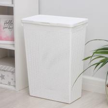 Корзина бельевая с крышкой «Лофт», 50 л, белая Корзина бельевая с крышкой «Лофт», 50 л, белая