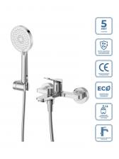 Смеситель для ванны с душем BelBagno Unique UNIQUE-VASM-CRM хром Смеситель для ванны с душем BelBagno Unique UNIQUE-VASM-CRM хром