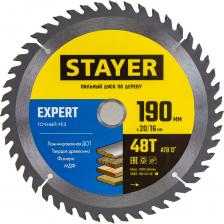 Пильный диск по дереву Диск пильный по дереву Точный рез (190x20/16 мм; 48T) Stayer 3682-190-20-48_z01 Пильный диск по дереву Диск пильный по дереву Точный рез (190x20/16 мм; 48T) Stayer 3682-190-20-48_z01