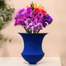 Ваза для цветов декоративная «Деметра», цвет синий-оранж Ваза для цветов декоративная «Деметра», цвет синий-оранж