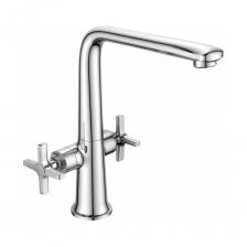 Смеситель для кухни Golden Fox Oxford с 2-мя рукоятками, с высоким изливом, латунь 11630-FOX Смеситель для кухни Golden Fox Oxford с 2-мя рукоятками, с высоким изливом, латунь 11630-FOX