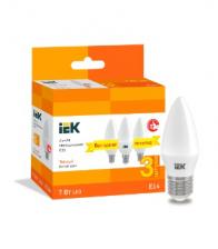 IEK Лампа светодиодная C35 свеча 7Вт 230В 3000К E14 (3шт/упак) LLE-C35-07-230-30-E14-3 1 упак IEK Лампа светодиодная C35 свеча 7Вт 230В 3000К E14 (3шт/упак) LLE-C35-07-230-30-E14-3 1 упак