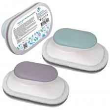 Применяется для чистки раковин, кухонных поверхностей, застаревшего жира с кастрюль, сковородок, незаменима для уборки в ванной комнате. Абразивная поверхность позволяет очистить трудные загрязнения, не оставляя царапин на поверхности. Держатель удобно лежит в ладони и защищает руки и ногти от воздействия моющих средств. После использования промыть и просушить. Изготовлено: пластмасса (полипропилен), полимерный материал (полиэфирная губка, пенополиуретан). Размер: 14х6х8 см. Применяется для чистки раковин, кухонных поверхностей, застаревшего жира с кастрюль, сковородок, незаменима для уборки в ванной комнате. Абразивная поверхность позволяет очистить трудные загрязнения, не оставляя царапин на поверхности. Держатель удобно лежит в ладони и защищает руки и ногти от воздействия моющих средств. После использования промыть и просушить. Изготовлено: пластмасса (полипропилен), полимерный материал (полиэфирная губка, пенополиуретан). Размер: 14х6х8 см.