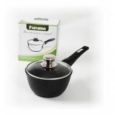 Ковш 1,2л АП Гранит со съемной ручкой и стеклянной крышкой black арт. 081802 Ковш 1,2л АП Гранит со съемной ручкой и стеклянной крышкой black арт. 081802