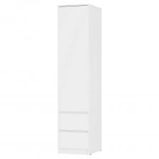 Лаконичный шкаф-пенал из серии Симпл идеально впишется в небольшую комнату или квартиру-студию. Наполнение модуля - стационарная штанга и два выдвижных ящика. Можете установить шкаф-пенал в прихожей в качестве системы хранения верхней одежды и сезонных аксессуаров, а в спальне - для того, чтобы с комфортом разместить белье и деликатную одежду на плечиках. корпус и фасад ЛДСП шариковые направляющие плавного выдвижения максимальная нагрузка на ящики - 5 кг Лаконичный шкаф-пенал из серии Симпл идеально впишется в небольшую комнату или квартиру-студию. Наполнение модуля - стационарная штанга и два выдвижных ящика. Можете установить шкаф-пенал в прихожей в качестве системы хранения верхней одежды и сезонных аксессуаров, а в спальне - для того, чтобы с комфортом разместить белье и деликатную одежду на плечиках. корпус и фасад ЛДСП шариковые направляющие плавного выдвижения максимальная нагрузка на ящики - 5 кг