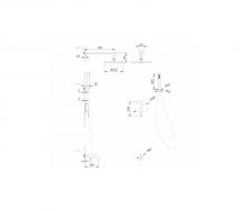 Встраиваемая душевая система для ванны ABBER Weiss Kreis (AF8117NG) с душевой лейкой, никель Встраиваемая душевая система для ванны ABBER Weiss Kreis (AF8117NG) с душевой лейкой, никель