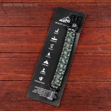 Браслет для выживания 4 в1 (паракорд, компас, свисток, огниво), 25.5x2.5 см, 3 м Браслет для выживания 4 в1 (паракорд, компас, свисток, огниво), 25.5x2.5 см, 3 м