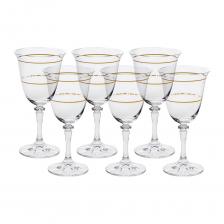 Набор бокалов для красного вина Crystalite Bohemia Branta 2 отводки золото 290 мл 6 шт Набор бокалов для красного вина Crystalite Bohemia Branta 2 отводки золото 290 мл 6 шт