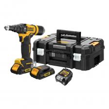 Пистолет заклепочный аккумуляторный DeWALT DCF403D2GT-QW (кейс, с 2 АКБ и ЗУ) Пистолет заклепочный аккумуляторный DeWALT DCF403D2GT-QW (кейс, с 2 АКБ и ЗУ)