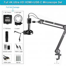 Yizhan Full 4K HD цифровой микроскоп HDMI USB видеомикроскоп C-Mount цифровая камера 1-150X зум для пайки печатных плат ремонт Yizhan Full 4K HD цифровой микроскоп HDMI USB видеомикроскоп C-Mount цифровая камера 1-150X зум для пайки печатных плат ремонт