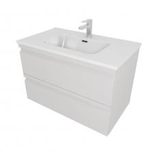 Тумба с раковиной AQUATEK Вега 80 подвесная, 2 ящика, серый туман Тумба с раковиной AQUATEK Вега 80 подвесная, 2 ящика, серый туман