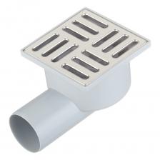 Трап душевой горизонтальный АНИ пласт с гидрозатвором 100х100 мм d50 мм решетка из нержавеющей стали (TA5102) Трап душевой горизонтальный АНИ пласт с гидрозатвором 100х100 мм d50 мм решетка из нержавеющей стали (TA5102)