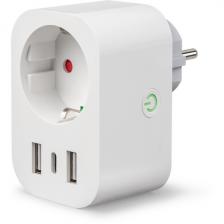 Умная розетка Wi-Fi, 2USB+Type-C (5В, 2,4A). 16A. До 3680Вт, голосовое управление, приложение UnielSmart Uniel USH USH-A103 1G/UC/WF WHITE Умная розетка Wi-Fi, 2USB+Type-C (5В, 2,4A). 16A. До 3680Вт, голосовое управление, приложение UnielSmart Uniel USH USH-A103 1G/UC/WF WHITE