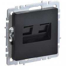 Розетка двойная RJ11+RJ45 кат.5E IEK Brite РК/Т12-БрЧ черная Розетка двойная RJ11+RJ45 кат.5E IEK Brite РК/Т12-БрЧ черная